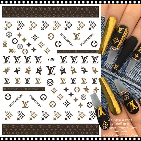 nagelstickers louis vuitton|Louis Vuitton style nails.